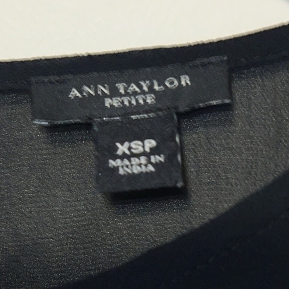 Women’s Ann Taylor sheer color block business casual blouse size X SMALL PETITE - Picture 4 of 5